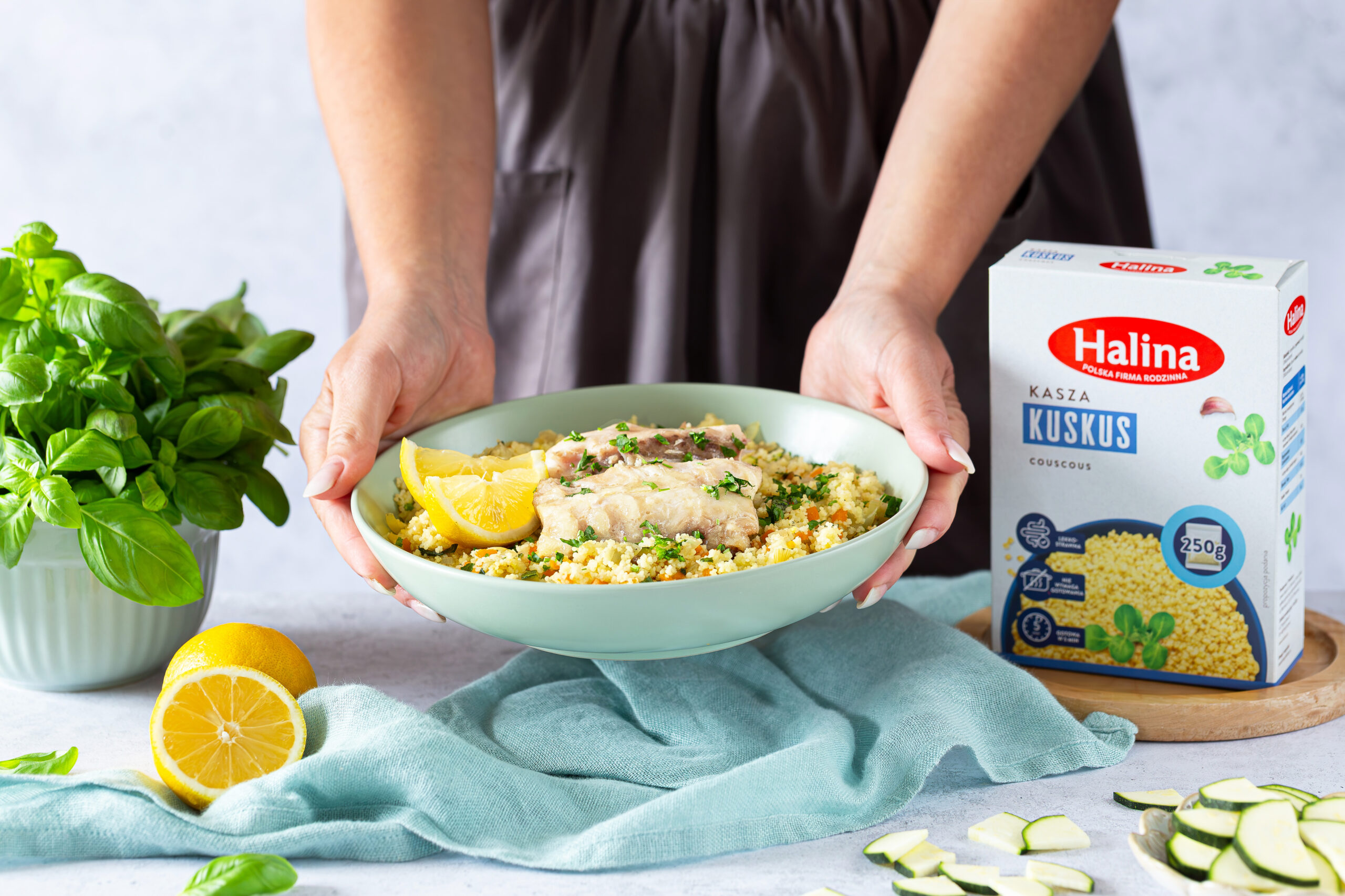 Kuskus z dorszem i warzywami